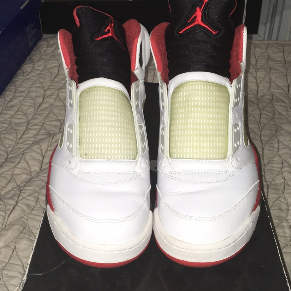 2006 Air Jordan 5 Retro Fire Red Black Tongue sz12